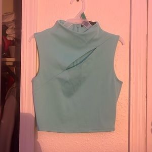Guess Los Angeles Blue Mock Neck Top Size: XS